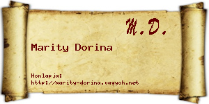 Marity Dorina névjegykártya